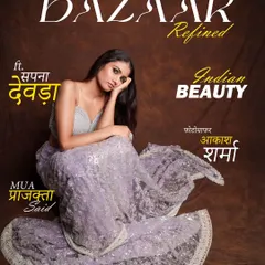 A mock Bazaar cover that blends traditional Indian beauty with modern editorial style. I focus on creating a mood that tells a story, making the viewer stop and look twice.