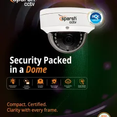 Get security packed in a dome. This compact camera is perfect for discreet indoor surveillance in corporate offices or retail spaces, offering up to 4K resolution and clear visuals even in tricky lighting.