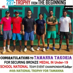 Tamanna Takoria securing a Bronze Medal at the U-19 School National Team Championship, our 14th national medal for the academy.