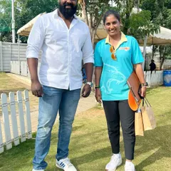 Our coach with the legendary Mithali Raj, one of the greatest cricketers of all time. It is an honor to host such inspiring figures at our events.