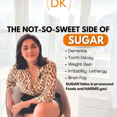 This graphic reveals the not-so-sweet side of sugar, linking it to issues like weight gain, brain fog, and irritability. I challenge you to try avoiding it for 10 days.