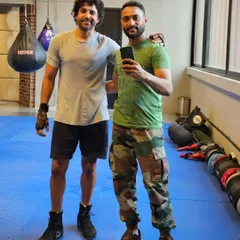 It is always a pleasure training dedicated actors like Farhan Akhtar. His commitment to fitness for his roles is incredible, and we work on boxing technique, footwork, and fight conditioning to get him ready.