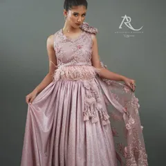 A successful lookbook image makes the garment the hero. Here, I used clean, even lighting to showcase the full silhouette, the shimmer of the fabric, and the delicate floral details of this beautiful pink gown.