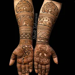 A classic and regal design filled with majestic peacocks and elephants. The detailed patterns and symmetry make this a timeless choice for any celebration.