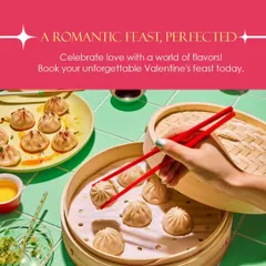 A romantic feast perfected with world flavors. These delicate dumplings are ready to be shared, perfect for a themed event like Valentine's Day.