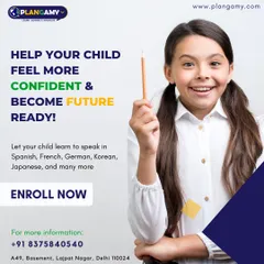 Help your child feel more confident and become future ready. We offer courses in Spanish, French, German, Korean, Japanese, and more, designed to improve cognitive skills and creative thinking. Let us help your child fall in love with learning a new language.