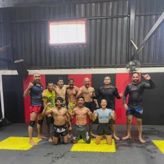 The team after a tough Tuesday wrestling session. You can see the results of consistent hard work and dedication in the strength and conditioning of our fighters.
