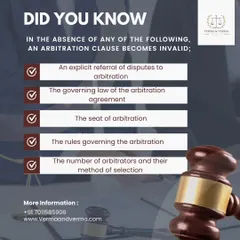 An arbitration clause is only valid if it meets certain criteria. This graphic lists the five essential elements, including an explicit referral to arbitration, the governing law, and the method for selecting arbitrators, that must be present for the clause to be enforceable.