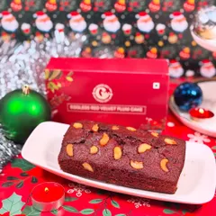 'Tis the season for plum cake. Our Eggless Red Velvet Plum Cake is a festive twist on a classic, rich with fruits and a hint of cocoa.