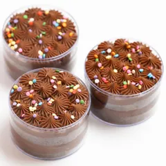 A trio of my Belgian Milk Chocolate Cake Tubs. These adorable tubs are ideal for gifting and will take you right down memory lane with every spoonful.
