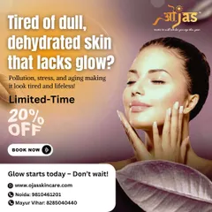 Tired of dull, dehydrated skin that lacks glow? Pollution and stress can take a toll, but our treatments can revive your skin's natural radiance. Book now to take advantage of our limited time 20% discount.