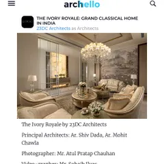 Our project, The Ivory Royale, has been stealing the spotlight. It has been featured across leading magazines like Archello for its grand classical design and ultra-luxury architecture.