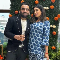 Posing with Vidur Kapur of O3+ at the face yoga event. Collaborating with leaders in the beauty and wellness industry allows me to bring these unique experiences to more people.