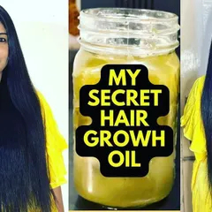 This is my secret hair growth oil. It's a recipe I've perfected over time and is a core part of my routine.
