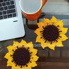 My handmade sunflower coasters are perfect for your work-from-home setup or coffee table, adding a touch of handmade charm to your day.