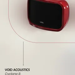 The Void Acoustics Cyclone 8 speaker, shown here, combines a unique, weather-protected design with powerful audio performance. It's an ideal choice for high-end indoor and outdoor entertainment areas.
