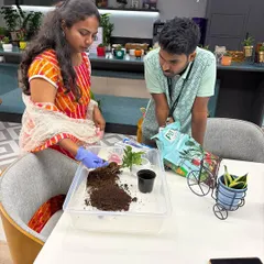 Getting your hands a little dirty is part of the fun. My potting workshops are designed to be a relaxing and engaging experience for everyone, no prior gardening knowledge needed.