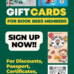 A perfect present for any young reader. We offer gift cards for our Book Bees members, which can be used for books, events, and more. Sign up to access these and other exclusive perks.