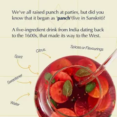 Did you know one of the world's first cocktails has Indian roots? We love sharing the stories behind what we drink, like how the party favorite 'punch' comes from the Sanskrit word 'panch', a five-ingredient drink from the 1600s.