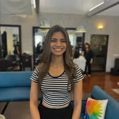 Vacation ready with a fresh color and cut. The subtle highlights add brightness around her face, giving her a beautiful, healthy glow.