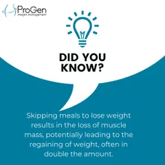 Did you know skipping meals can lead to muscle loss and cause you to regain double the weight? A consistent, balanced approach is key for sustainable results.