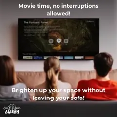 Movie time, no interruptions allowed. With our smart home system, you can brighten or dim the lights in your space without ever leaving the comfort of your sofa, ensuring the perfect viewing experience.