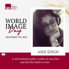 Celebrating World Image Day with the Image Management Professionals Association. A well-tailored outfit and a genuine smile are a powerful combination that can win half the battle before you even speak.