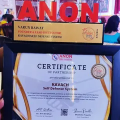A close-up of the award and certificate of partnership from the ANON Global Foundation. We value our collaborations and the shared mission to create a positive impact.