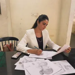 Here I am, seriously at work judging the art submissions at Mood Indigo. It was inspiring to see so much young talent and creativity in one place.