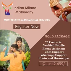 My Gold Package is a popular choice, offering 75 contacts from verified profiles, full support, and access to photos and horoscopes for just ₹2,499.