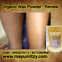 Here is another amazing result from my Organic Wax Powder, this time on the legs. It provides a smooth, hair-free finish without irritating the skin. It's a safe and natural alternative to parlour waxing that you can easily do at home.