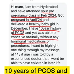A diagnosis of PCOS, even one you've had for 10 years, is not the end of the story. This wonderful message from a student who conceived naturally shows that with the right guidance on lifestyle and nutrition, your body can find its balance.