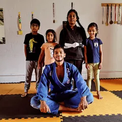 We believe martial arts is for everyone, starting from a young age. This is a group photo from our kids' summer camp. We focus on building discipline, confidence, and fundamental MMA skills in a fun and safe environment.