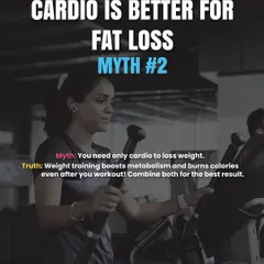 Myth: Cardio is better for fat loss. Truth: Weight training boosts your metabolism and burns calories long after your workout is over. We teach you how to combine both for the best results.