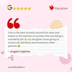 "One of the best schools around this area." We are so grateful for warm notes like this from our parents. It is a testament to our dedicated team who create a nurturing environment every day.