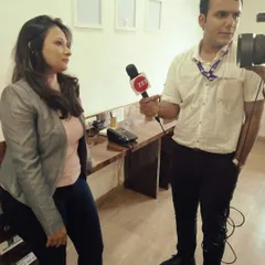 Being interviewed by Zee TV. Media opportunities like this allow me to share my expertise on wedding planning and event hosting with a wider audience.