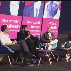 Our principal architect, Sujit Nair, speaking on a panel at the FOAID (Festival of Architecture and Interior Designing) conference. We believe in actively participating in academic discourse and sharing our ideas with the design community.