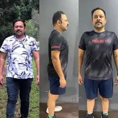 Fitness is more than how you look, it's about your health. In just 3 months, this client lost 10 kg and reversed his pre-diabetic condition through a combination of targeted exercise and a disciplined diet.