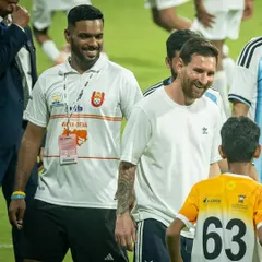 A proud moment for our entire academy family. Our Co-founder and Technical Director, Anil D'Souza, stands with Lionel Messi, representing our involvement in the national-level Project Maha-Deva scouting program. This connection ensures our players are trained with a vision for the highest levels.