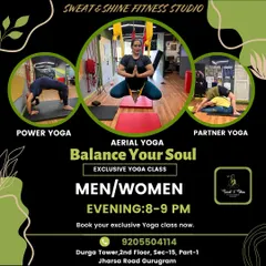 Our evening yoga class from 8-9 PM is open to both men and women. It's a great way to unwind after a long day and work on your strength, flexibility, and peace of mind.