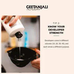Understanding developer strength is crucial for any colorist. Our students learn the difference between 10, 20, 30, and 40 volume developers and when to use each.