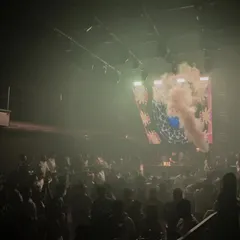 The scene at Diaz, Goa. A packed club, hazy with smoke and lit by the glow of the visuals. This is the Goa vibe.