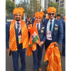 Representing India at the Asian Para Games opening ceremony with my athletes. This is a moment of immense pride, seeing their hard work get recognized on the world stage.
