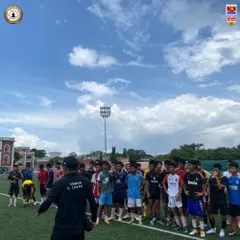 Another shot of our coach instructing trialists in Tripura. We believe talent is everywhere, and our mission is to find and develop it.