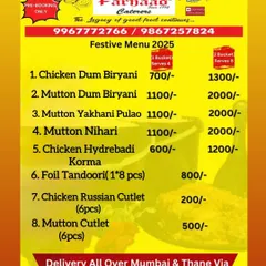 Our Festive Menu, featuring our popular spill-proof Bucket Biryani. A single bucket serves four people, while the double bucket is perfect for a group of eight, making it easy to share at family gatherings.
