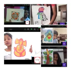 A collage showcasing the beautiful and diverse artwork created by my online students from India, the US, and Canada. Each piece reflects their unique personality and creative growth.