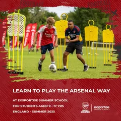 This is the opportunity of a lifetime. Through our exclusive partnership, we bring the Arsenal Football Development Program to our students. You can learn to play the 'Arsenal Way' with their top coaches during our summer school program in England.