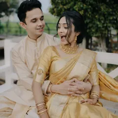 A candid and surprising moment during an engagement shoot. Capturing genuine expressions like this is what makes a photo memorable.
