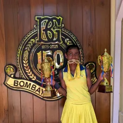 This is what a double crown victory looks like. I am so proud of Trisha Bhosale for winning both the Singles and Doubles titles at the AITA Bombay Gymkhana National Series. Her joy and fighting spirit are an inspiration to everyone at the academy.