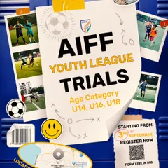 Your chance to shine is here. We are holding AIFF Youth League trials for U14, U16, and U18 age categories.